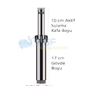 Hunter PS Ultra 4A Sprey Spring 17cm | 1/2'' Giriş Pop-Up Fıskiye 1,2mt Menzil