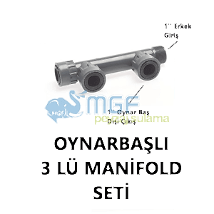 1'' Manifold Kollektör  3 Çıkış Dağıtıcı (Hunter&Rainbird Solenoid Vana Çoklu Bağlantı)