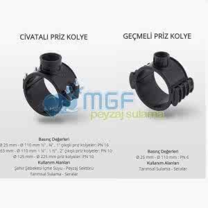 Priz Kolye Poelsan / Civatalı ve Geçme / 25mm - 32mm - 40mm - 50mm- 63mm