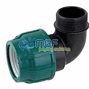 Poelsan 20mm x 1/2'' Erkek Dirsek Kaplin | PE Boru Ek Parçası