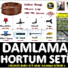 Kahverengi 200Mt  Mgf 16mm Deliksiz Ağaç Damla Sulama Sistemi Hortumu Borusu ve Ek Parçaları Seti