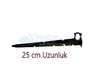 100 Adet |  Klipsli Boru Sabitleme Kazığı 25cm | Ø16mm-20mm Damla Sulama Kazığı