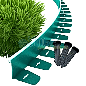 Mgf 5Mt. Esnek Led Takılabilir Yeşil Çim Ayırıcı Sınırlayıcı Plastik Bordür Ayraç