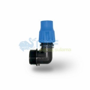 16mm x 1/2'' Kilitli Erkek Pipo Dirsek | Damla Sulama Borusu Bağlantı Aparatı (Sprey Altına)