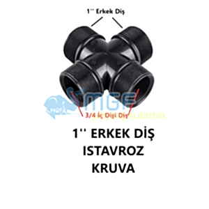 1'' Manifold Kruva Istavroz 3 Çıkış Dağıtıcı (Hunter&Rainbird Solenoid Vana Çoklu Bağlantı)