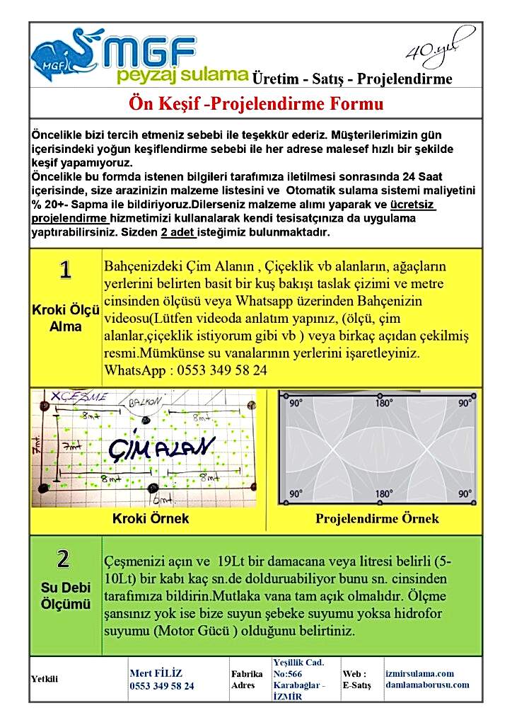 Keşif Formu page